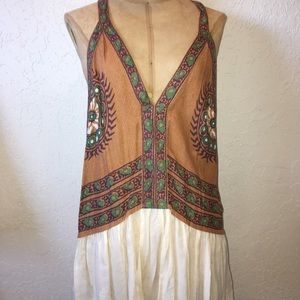 Boho free people top/mini dress